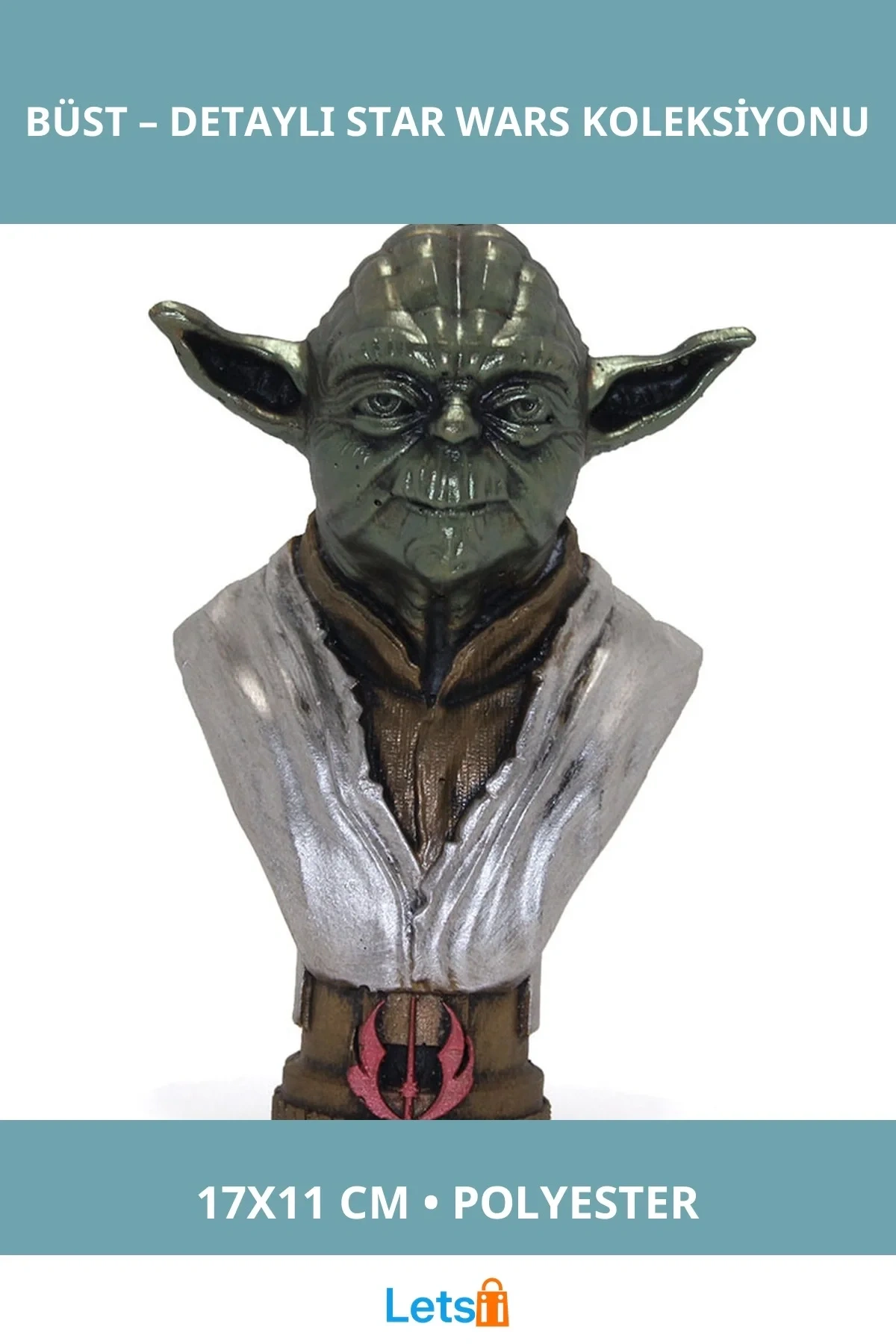 Yoda Büst Star Wars Koleksiyonu için Detaylı Polyester Figür
