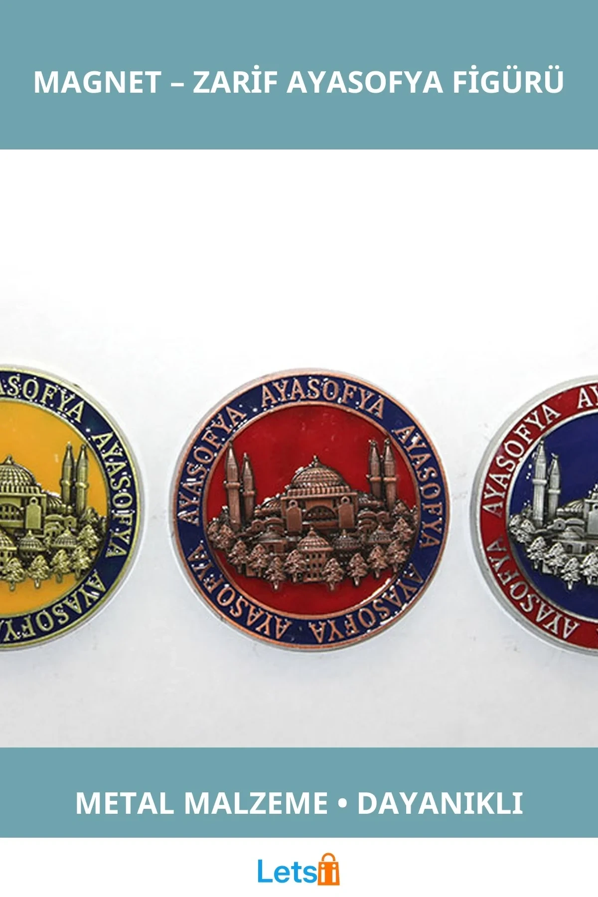 Yöresel Ayasofya Magnet Metal 1 Adet Dekoratif Hediye