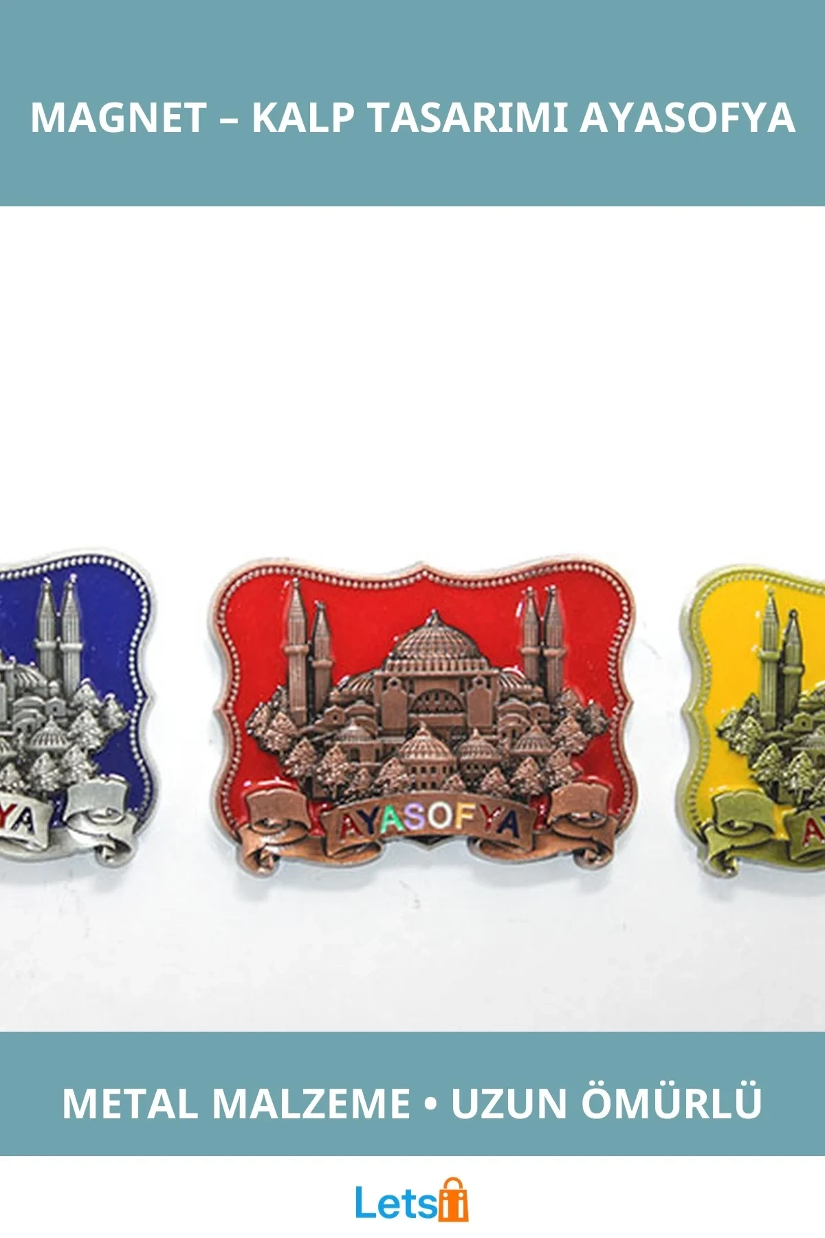 Yöresel Ayasofya Magnet Şık Metal Dekoratif Hediye