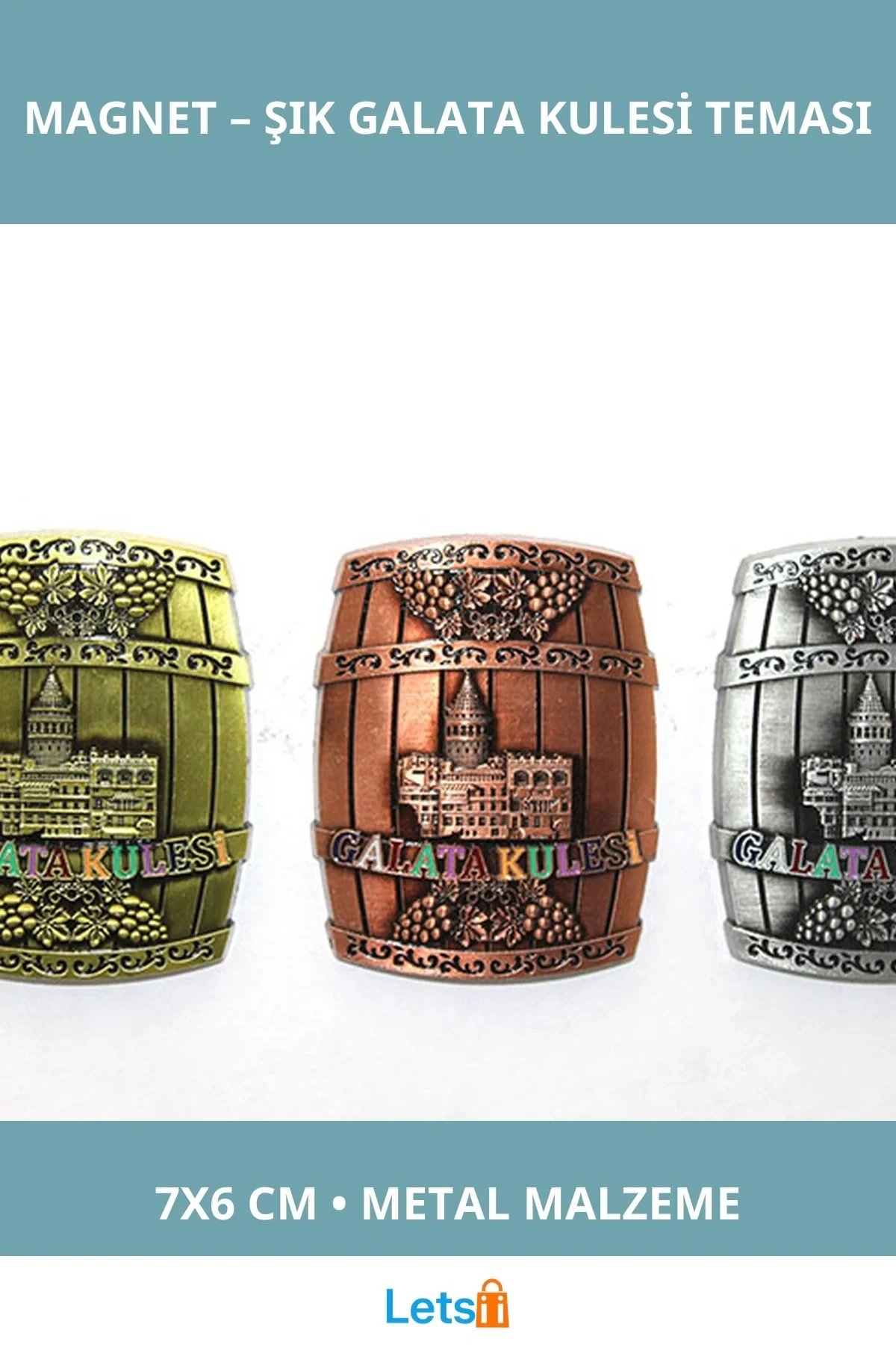 Yöresel Galata Kulesi Buzdolabı Magneti 7x6 cm