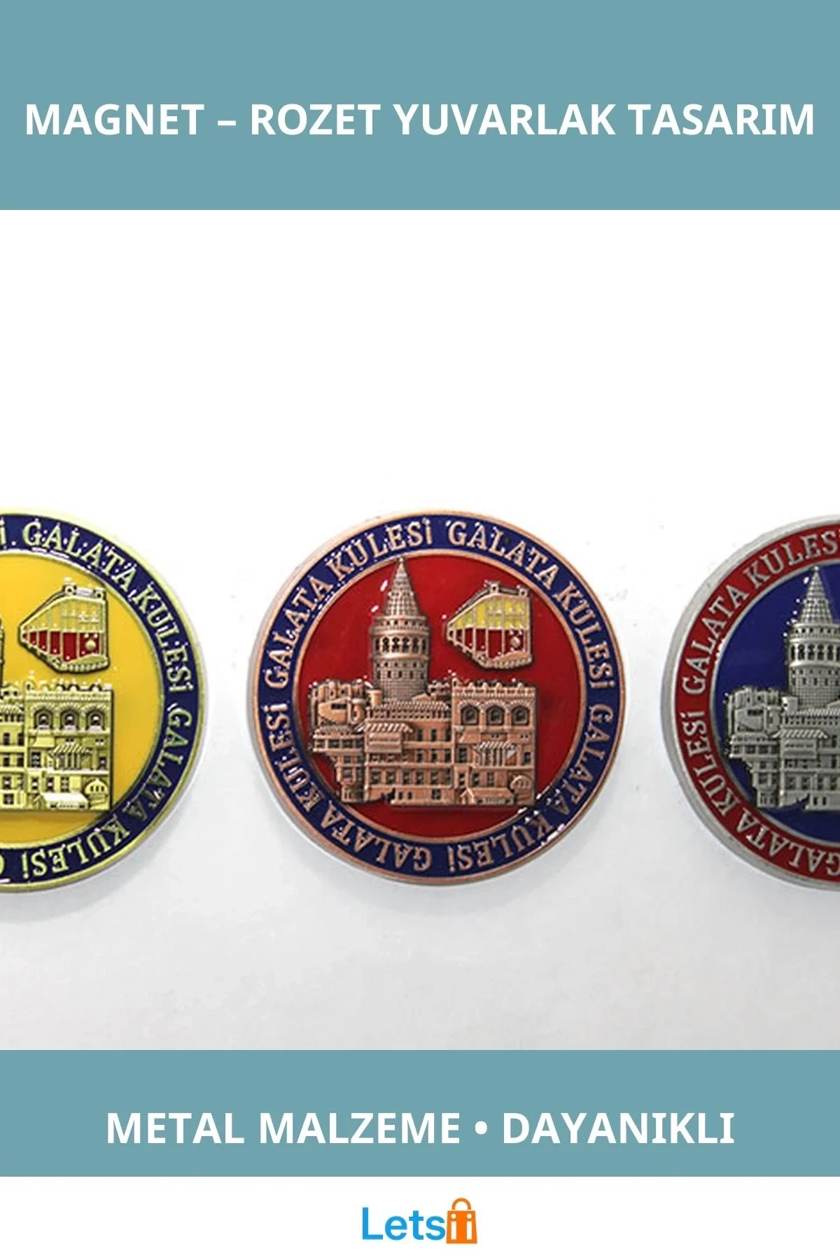 Yöresel Galata Kulesi Metal Dekoratif Magnet