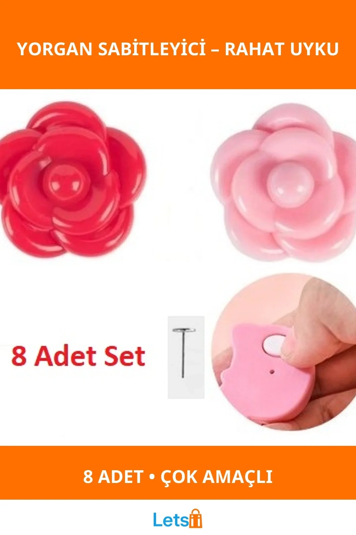 Yorgan Sabitleyici 8 Adet Çok Amaçlı Kolay Kullanım