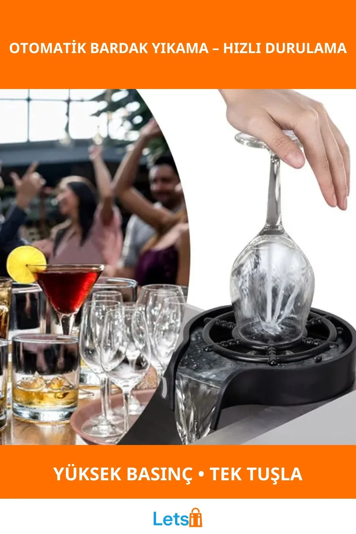 Yüksek Basınçlı Otomatik Bardak Yıkama Aparatı