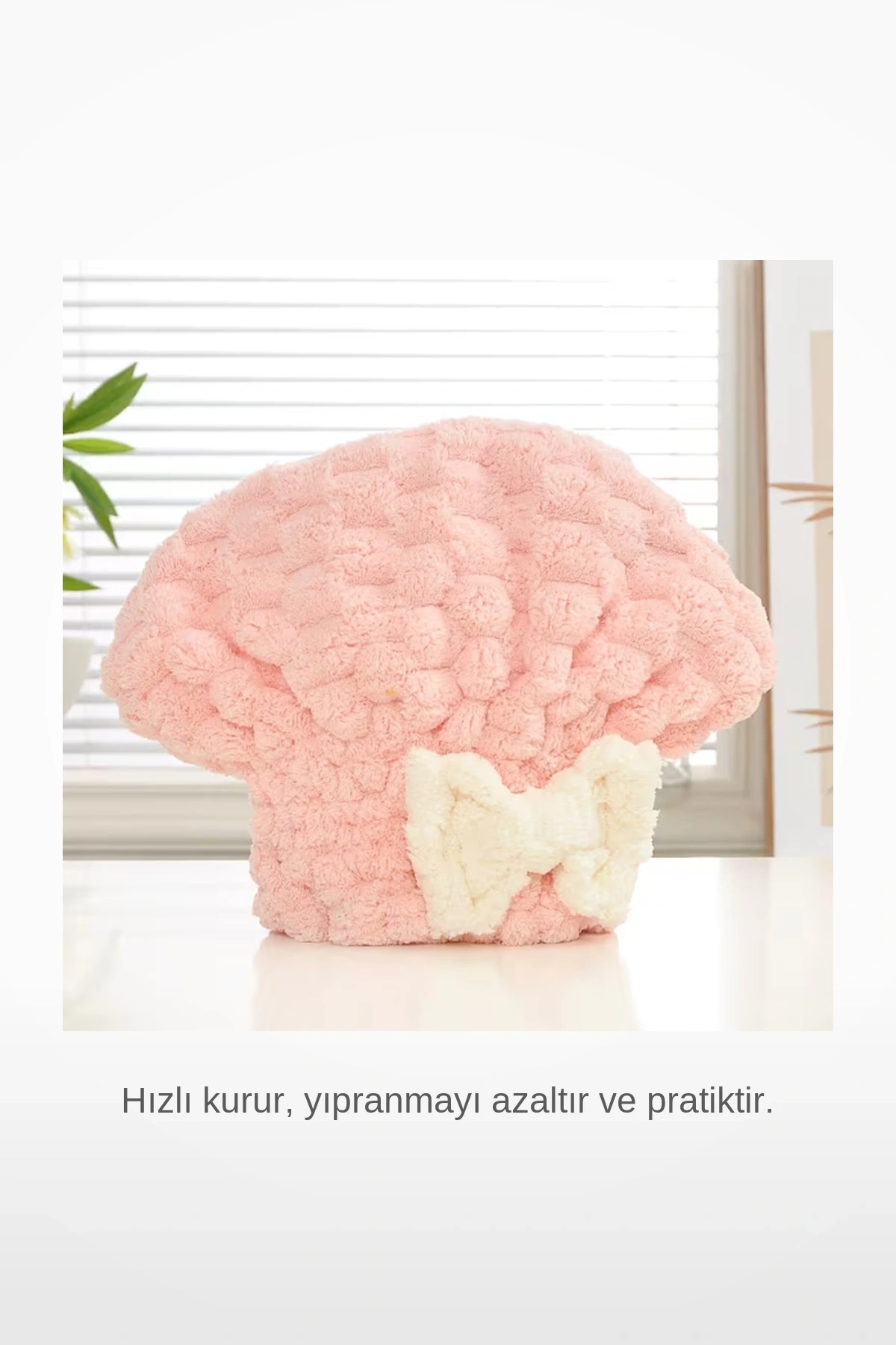 Yüksek Emici Hızlı Kurutma Saç Kırılmasını Önleyen Yumuşak Örgü Mikrofiber Bone Havlu