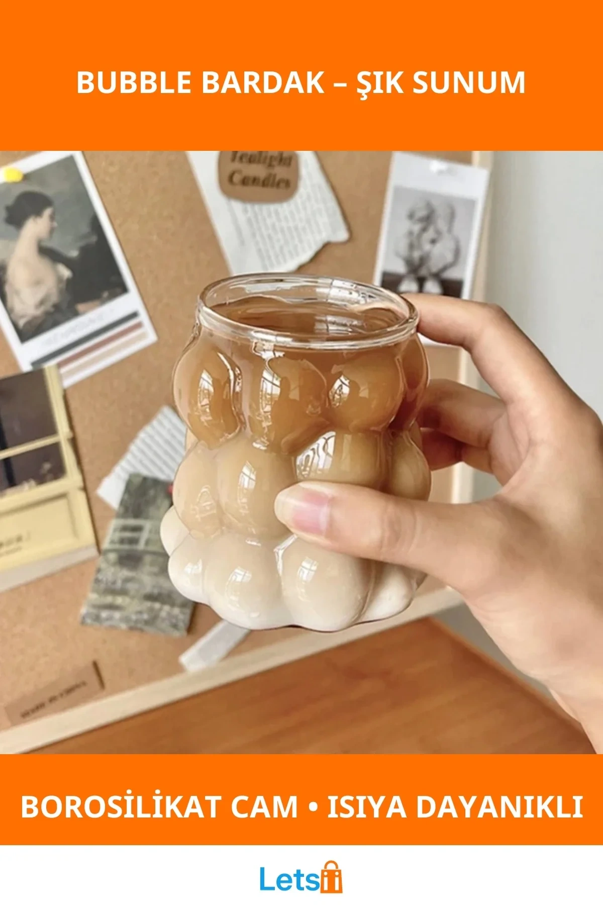 Yüksek Kalite İnce Borosilikat Cam Bubble Bardak