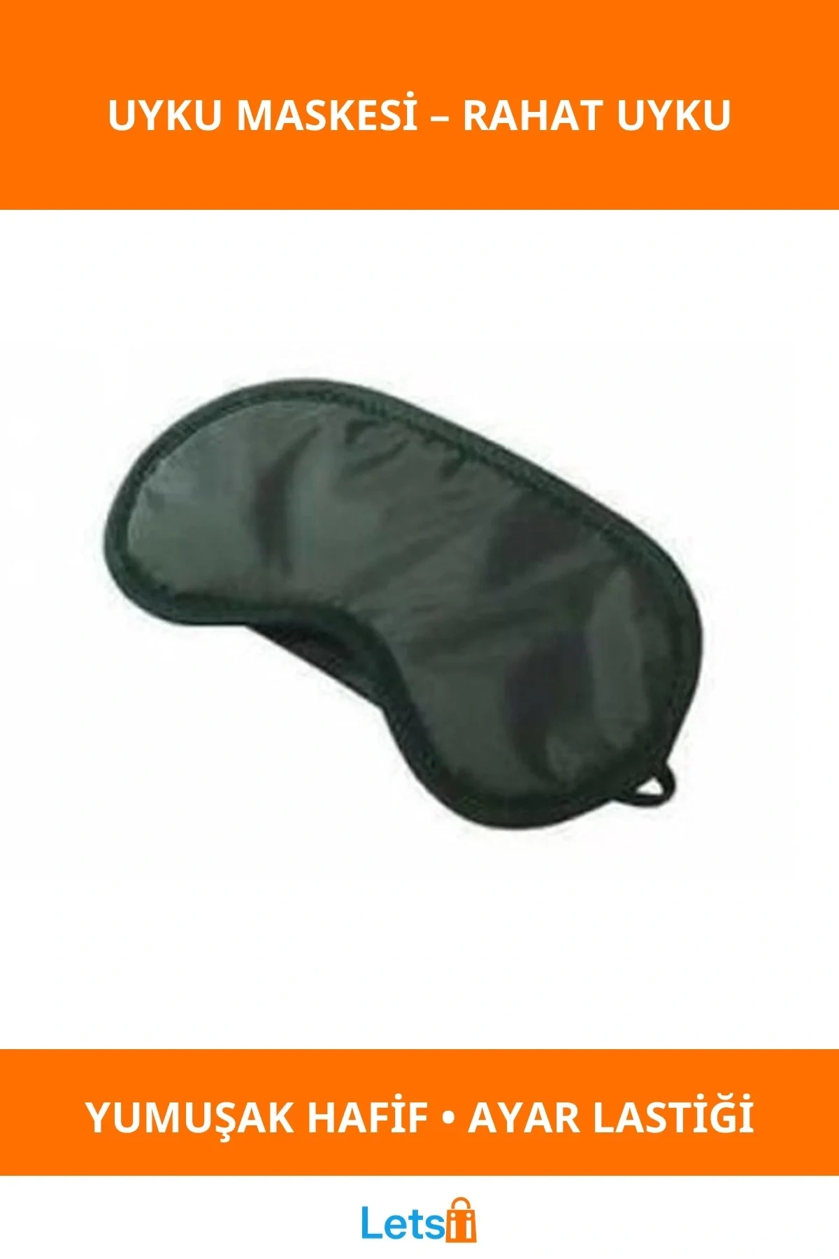 Yumuşak Hafif Gözleri Koruyucu Uyku Maskesi
