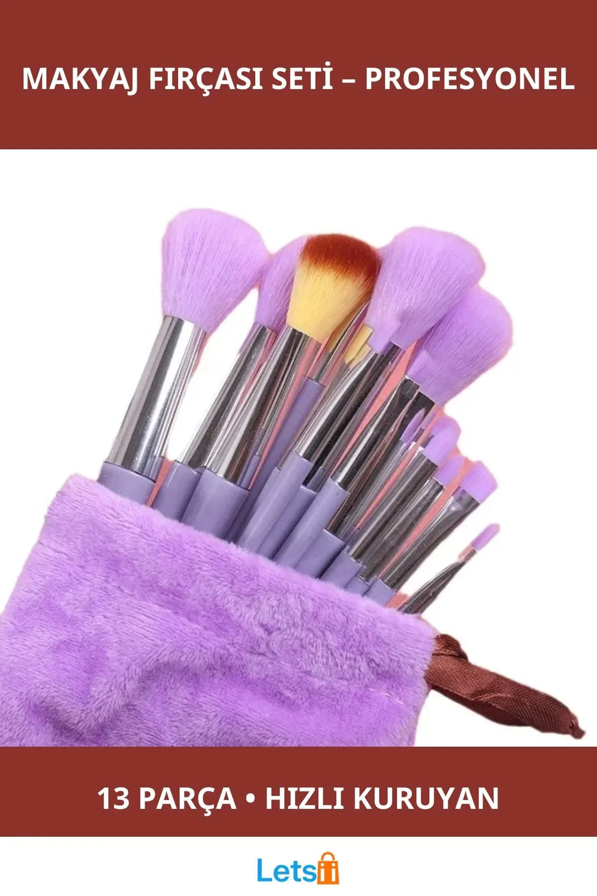 Yumuşak Kıllı Profesyonel Makyaj Fırçası Seti 13 Parça