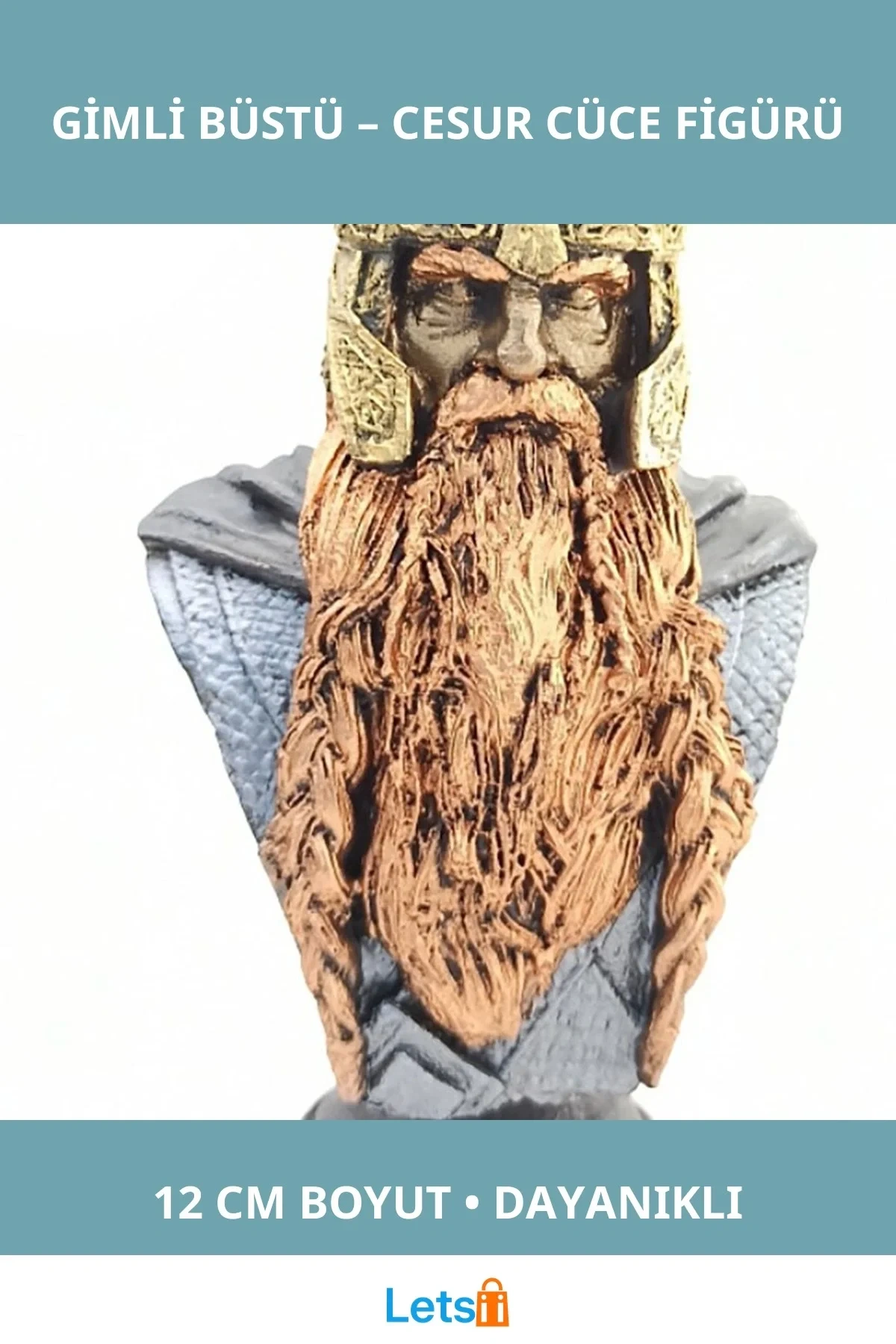 Yüzüklerin Efendisi Gimli Figürü 12 cm Polyester Kolayca Sergileme
