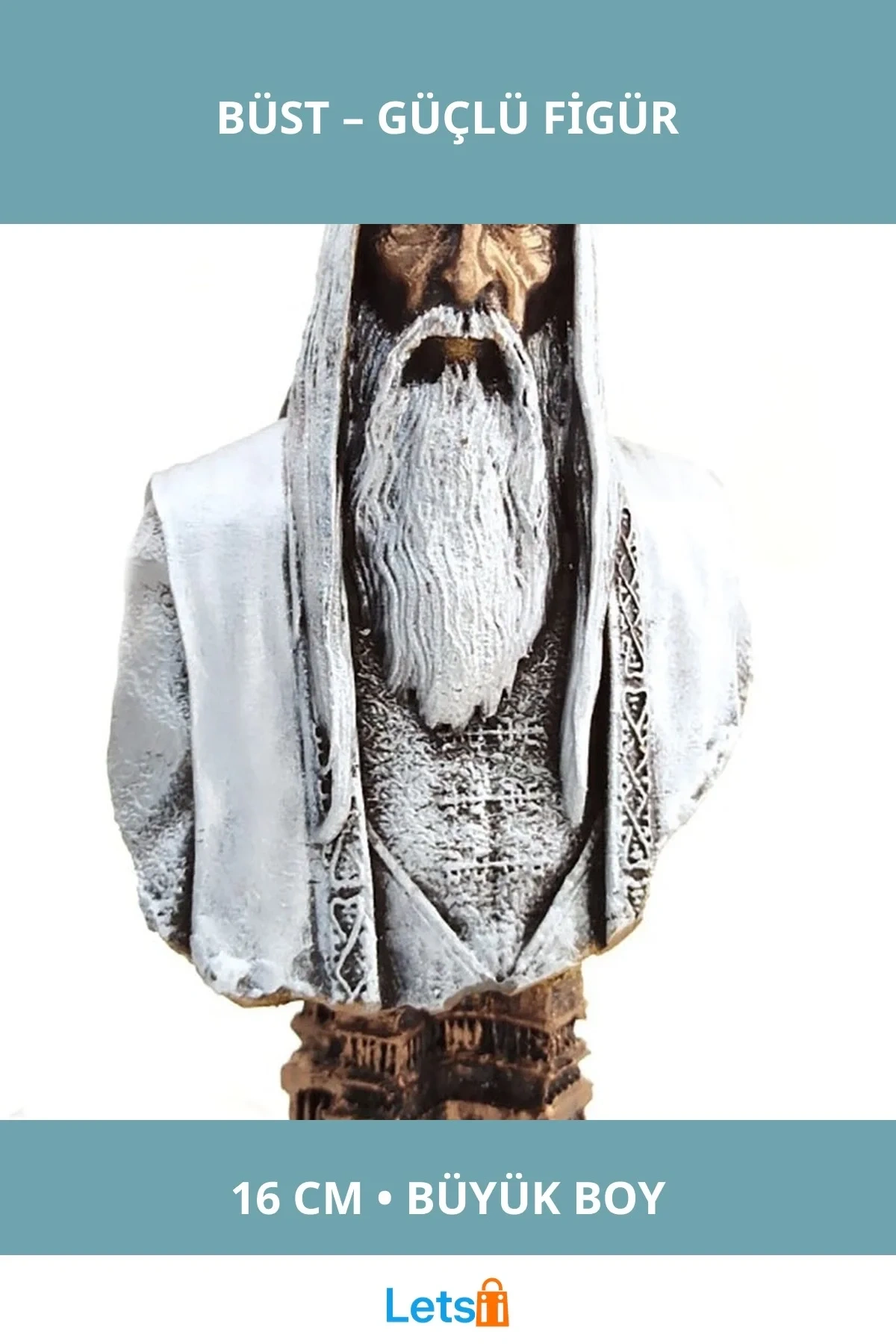 Yüzüklerin Efendisi Saruman Büst Büyük Boy 16cm