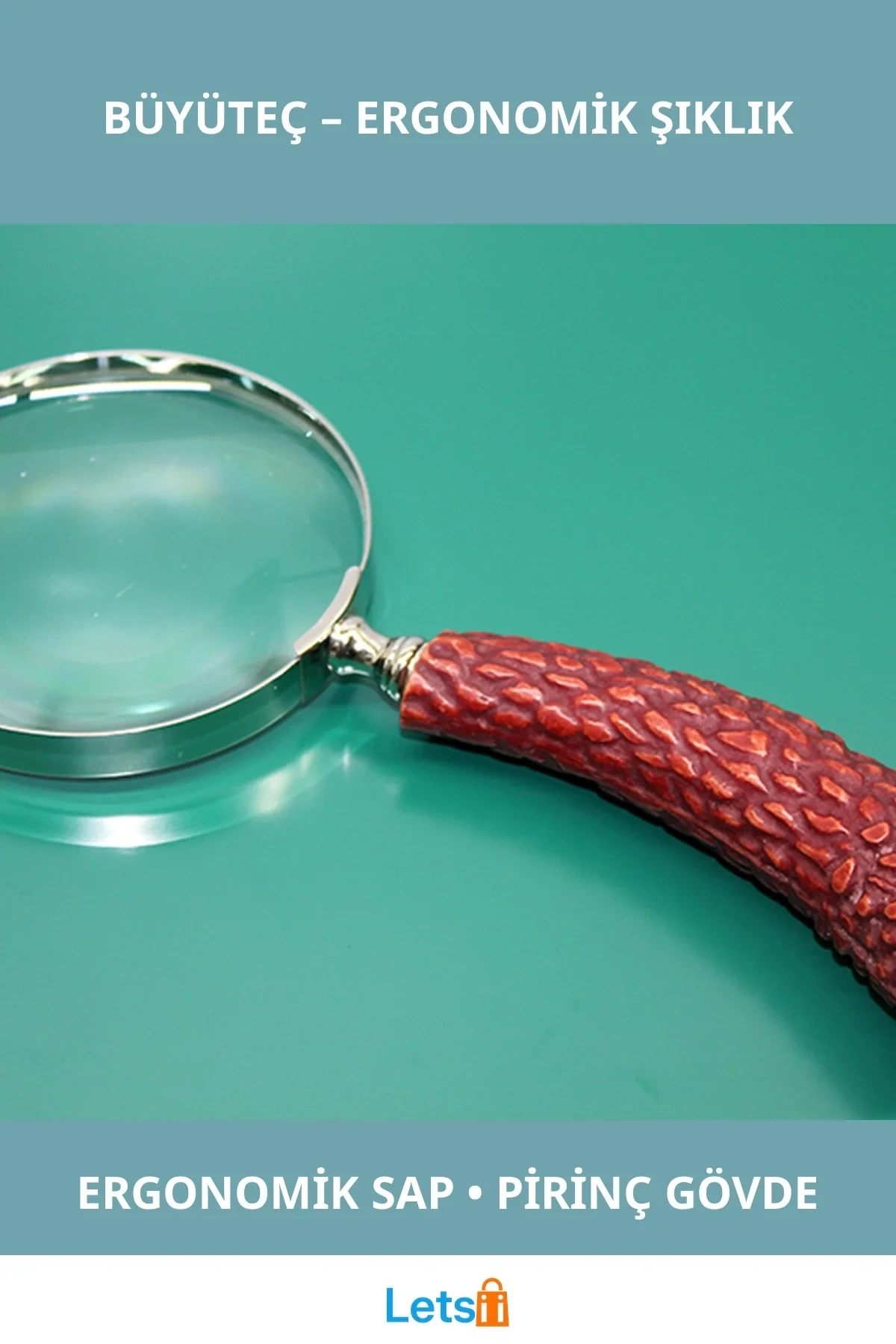 Zarif Boynuz Pirinç Büyüteç Ergonomik Tasarım