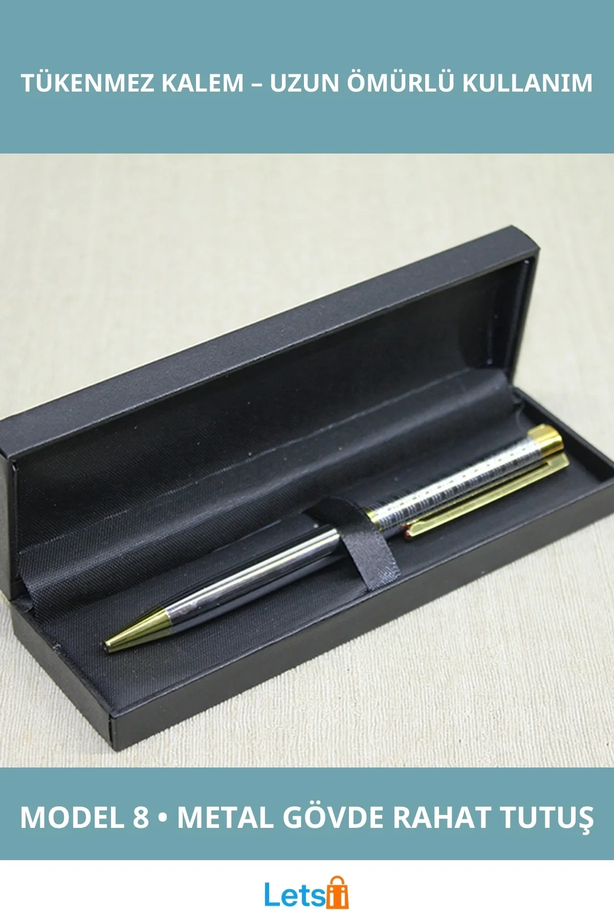 Zarif Metal Gövde ile Rahat Tutuşlu Tekli Tükenmez Kalem