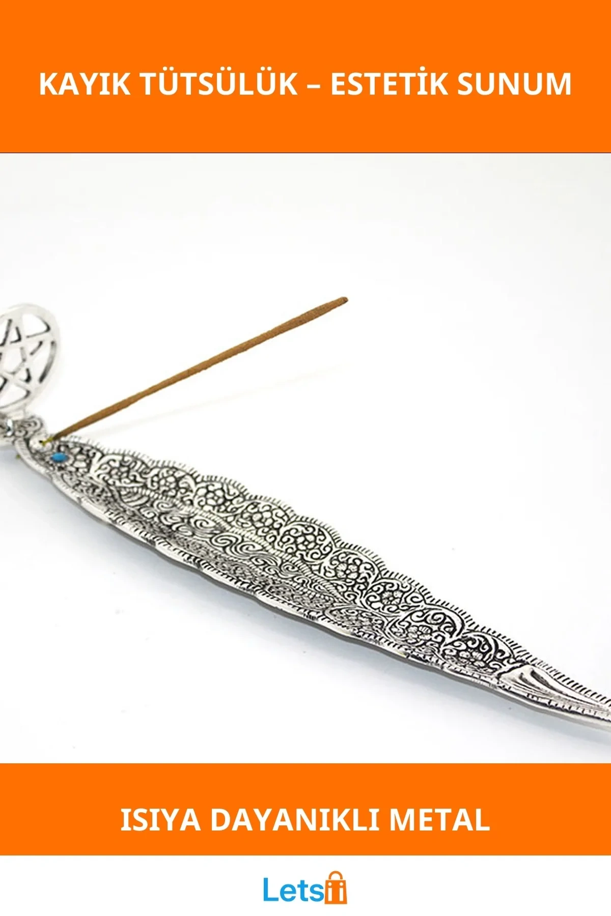 Zarif Metal Kayık Tütsülük Isıya Dayanıklı Modern Tasarım İç Mekan Dekorasyonu