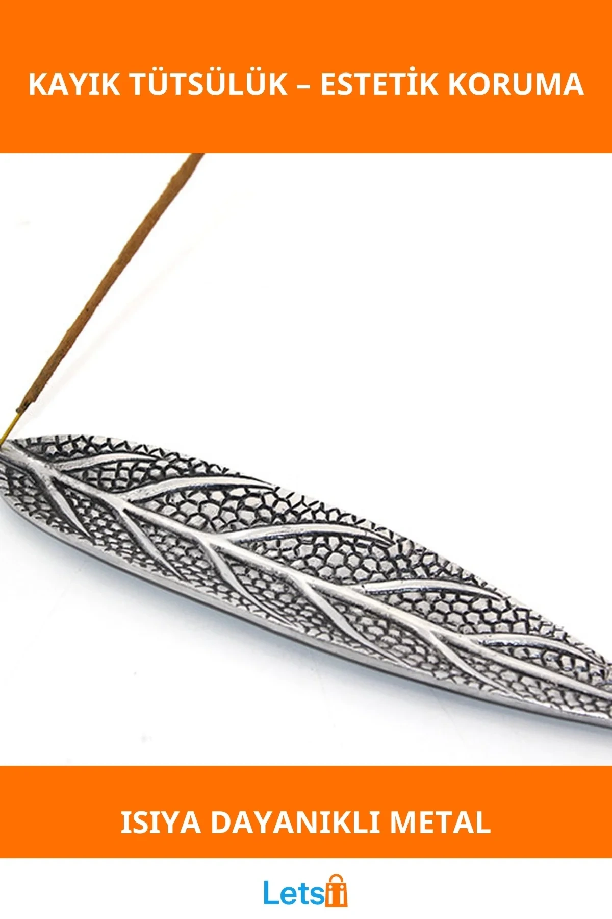 Zarif Metal Kayık Tütsülük Şık Tasarım ile Meditasyon ve Aromaterapi İçin