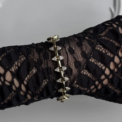 Luxury Zirkon Taşlı Çivi Tasarım Bileklik