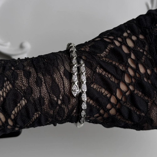 Luxury Serpent Kelepçe Zirkon Taşlı Bileklik