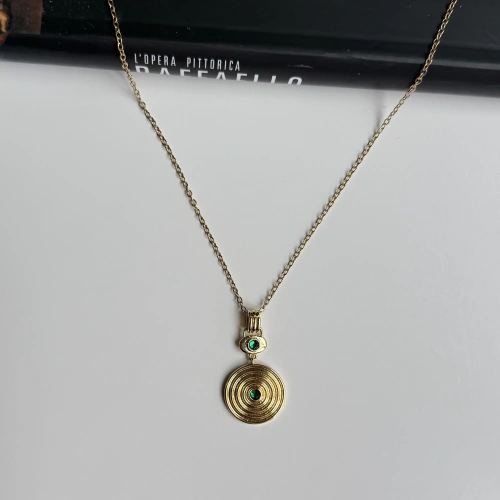 Döngü Madalyon Çelik Kolye