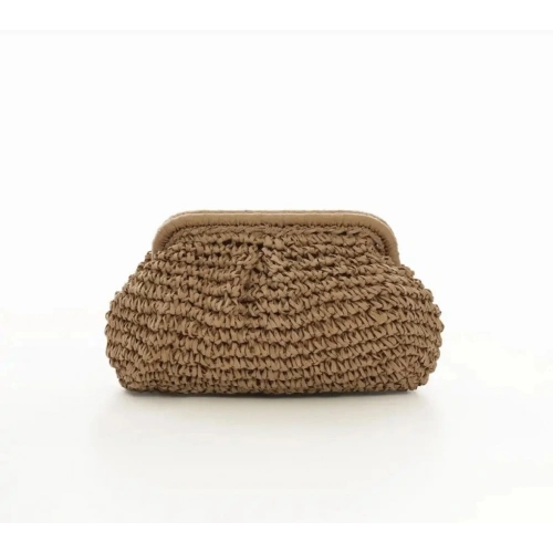 Mng Model Rattan Clutch Çanta
