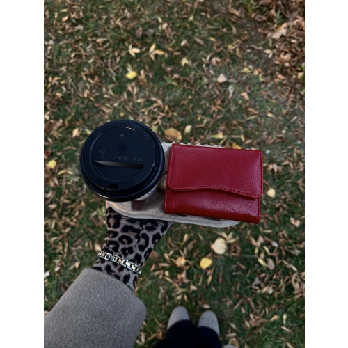 Noa Kırmızı Deri Cüzdan