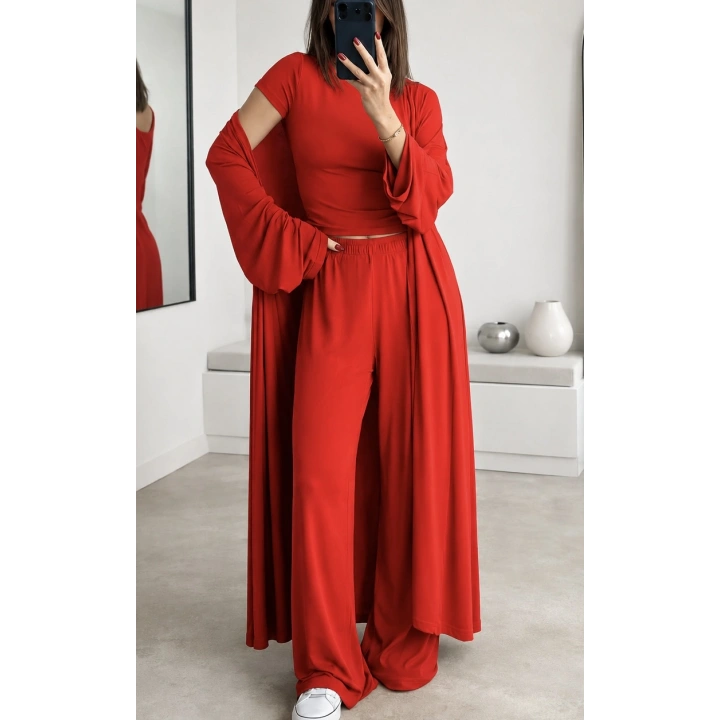 3’lü Kimono Takım Kırmızı