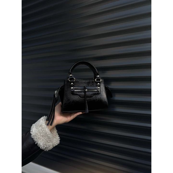 Rosa Mini Siyah Askılı Çapraz ve El Çantası