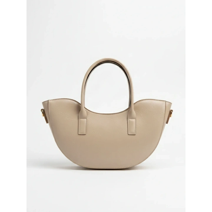 Leila Deri Vizon Fermuarlı El ve Omuz Çantası