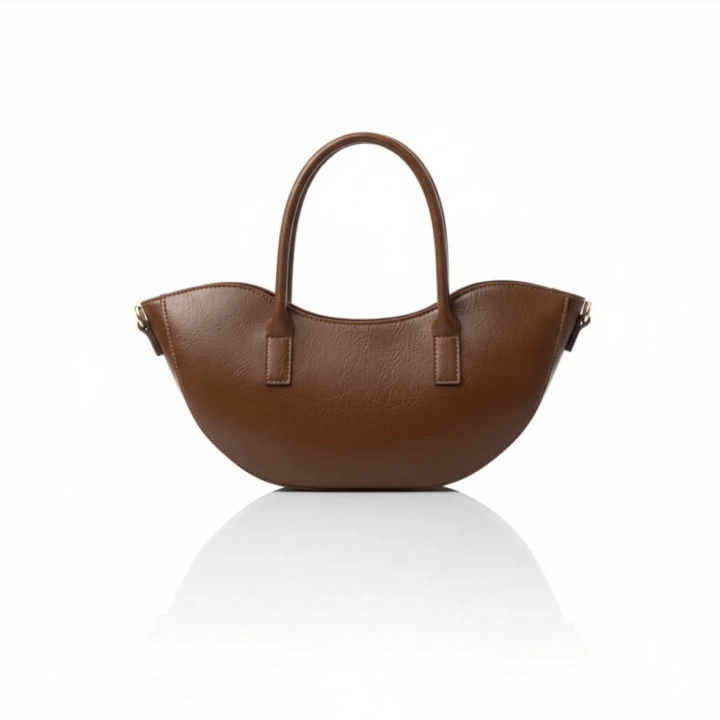 Leila Deri Taba Fermuarlı El ve Omuz Çantası