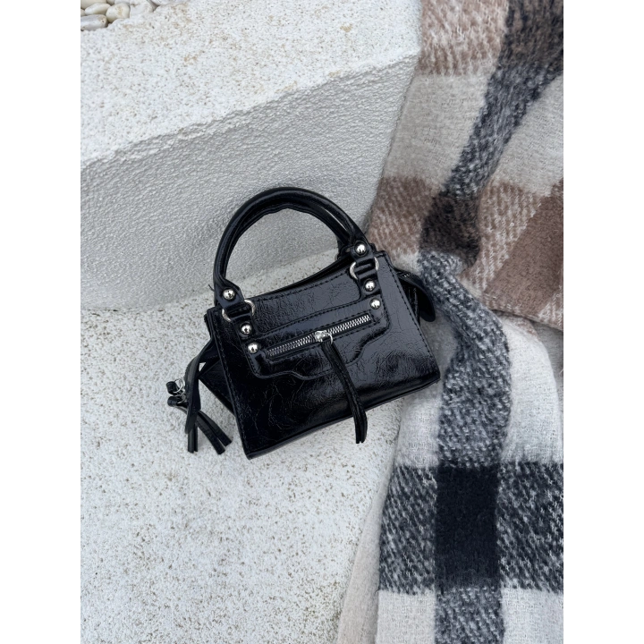 Rosa Mini Siyah Askılı Çapraz ve El Çantası