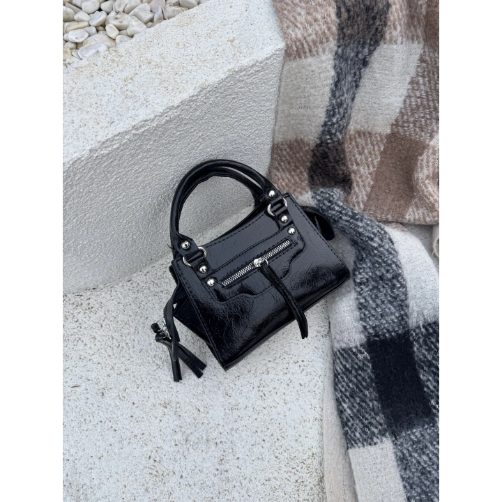 Rosa Mini Siyah Askılı Çapraz ve El Çantası