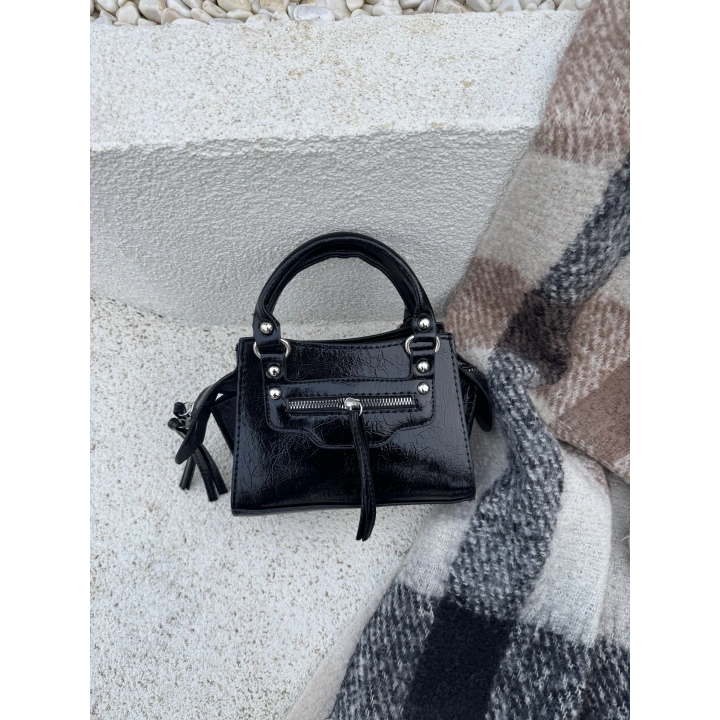 Rosa Mini Siyah Askılı Çapraz ve El Çantası