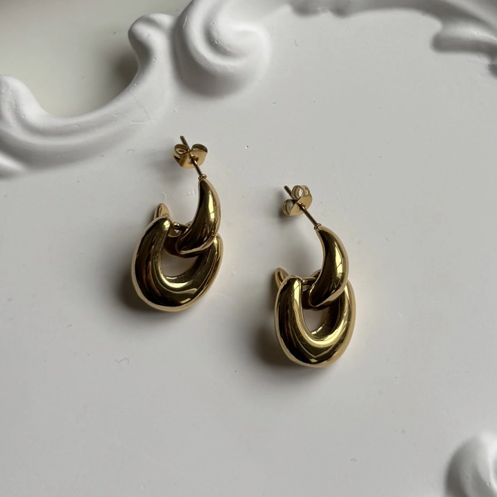 Çelik Birleşik Halka  Küpe