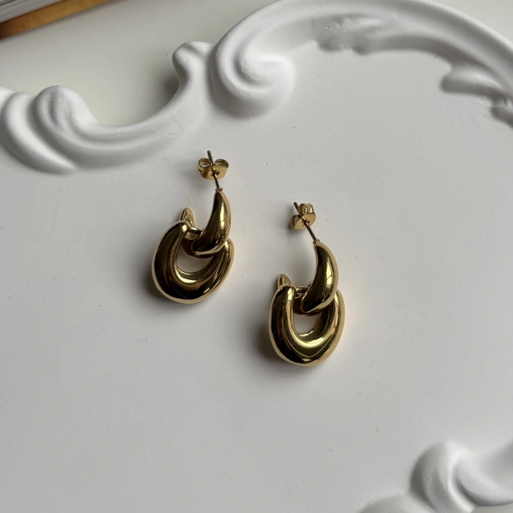 Çelik Birleşik Halka  Küpe