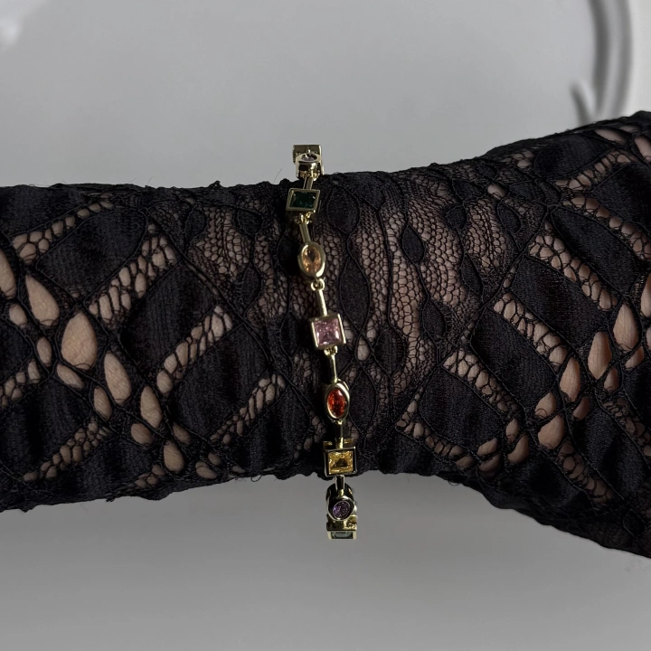 Luxury Çok Renkli Zirkon Taşlı Bileklik