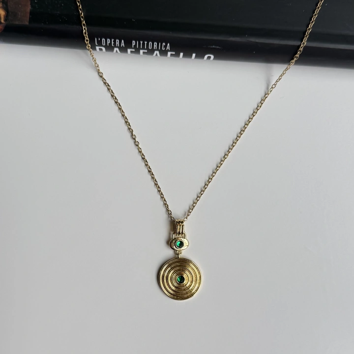 Döngü Madalyon Çelik Kolye