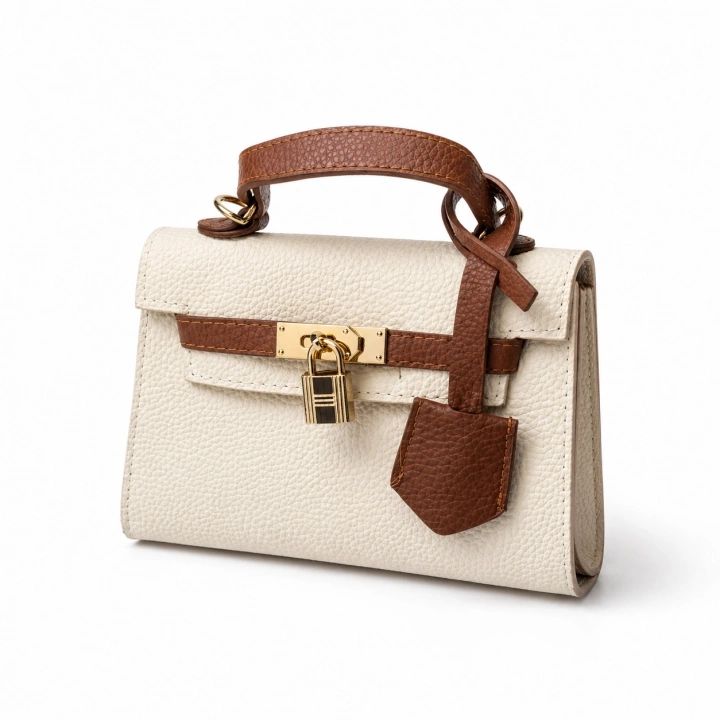 Herme Kilit Detaylı El ve Çapraz Çanta