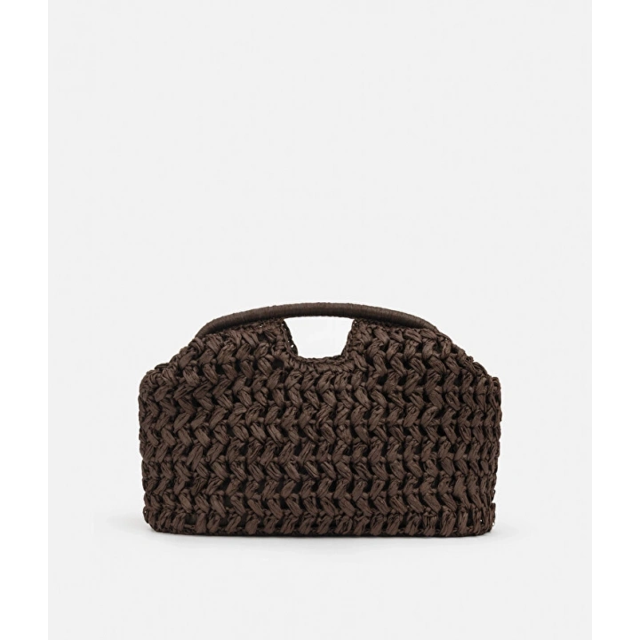 Acı Kahve Hasır Mng Clutch Çanta