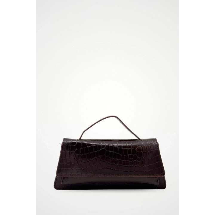 Alba Acı Kahve Krokodil Omuz, Çapraz ve El Çantası