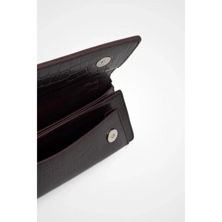 Alba Acı Kahve Krokodil Omuz, Çapraz ve El Çantası