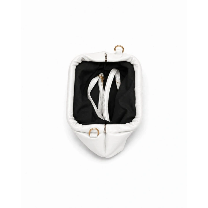 Aura Mini Beyaz Clutch Omuz ve Çapraz Çanta