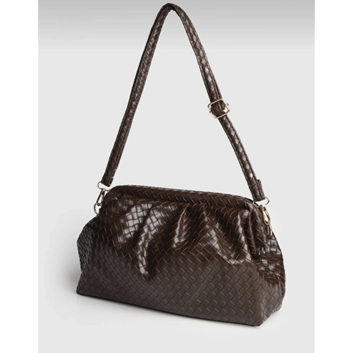 Aura Örgü Dokulu Clutch Omuz ve Çapraz Çanta