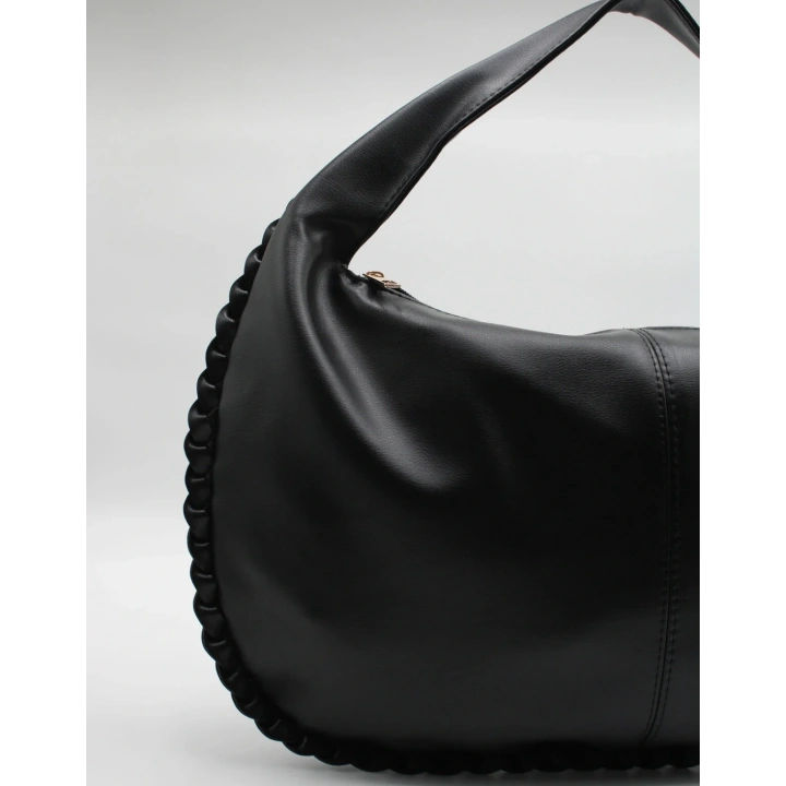 Costa Örgü Detaylı Siyah Omuz ve El Çantası