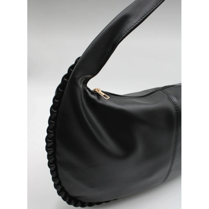 Costa Örgü Detaylı Siyah Omuz ve El Çantası