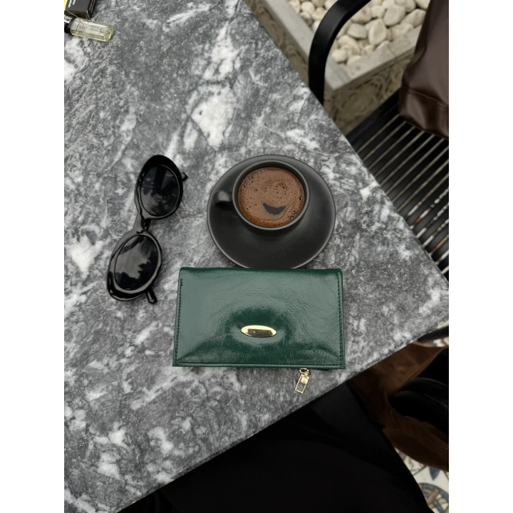 Dora Zümrüt Yeşili Deri Cüzdan