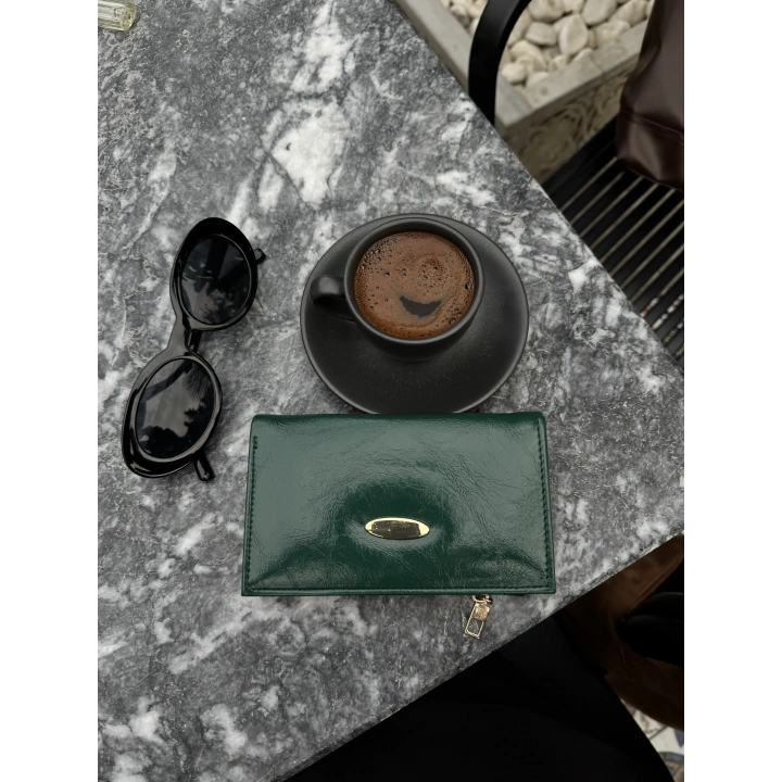 Dora Zümrüt Yeşili Deri Cüzdan