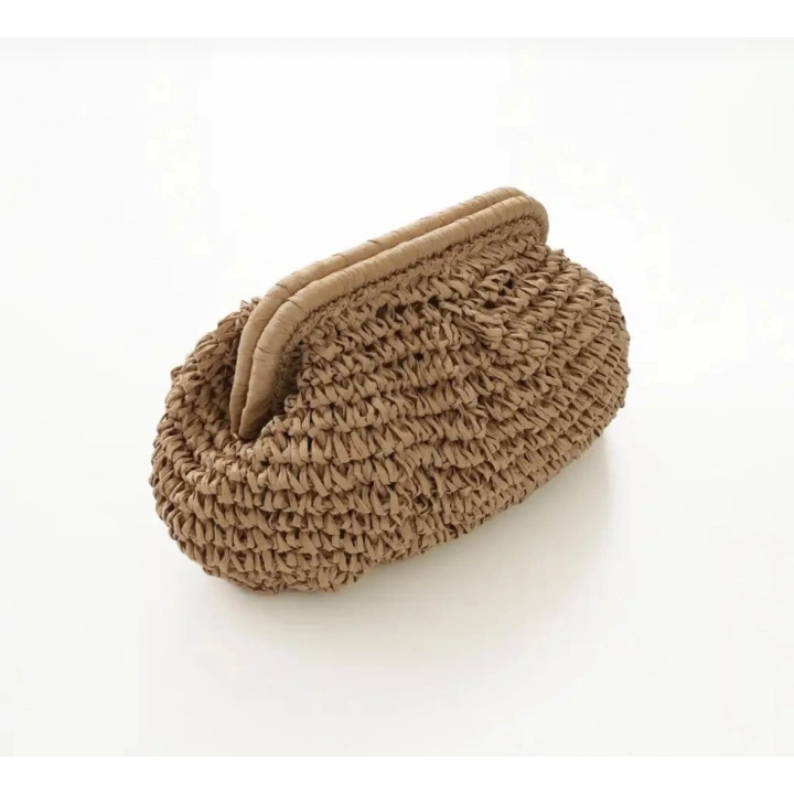 Mng Model Rattan Clutch Çanta