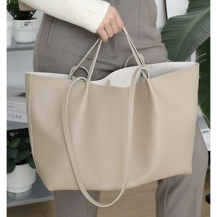 Moss Bej Yavrulu Tote Çanta