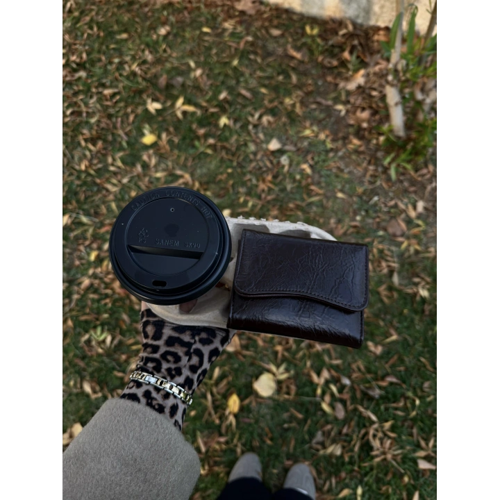 Noa Acı Kahve Deri Cüzdan