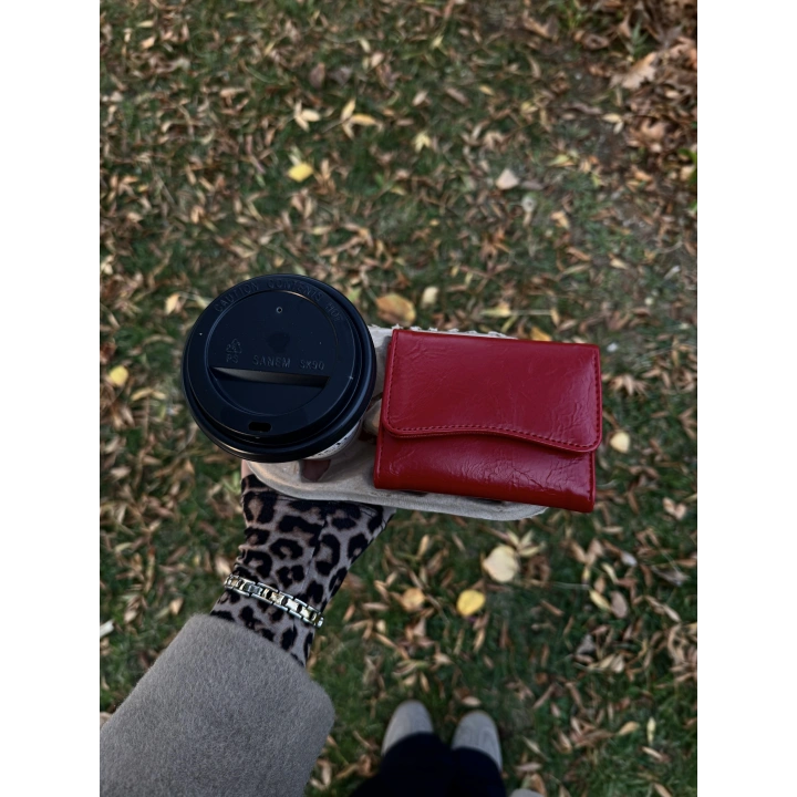 Noa Kırmızı Deri Cüzdan