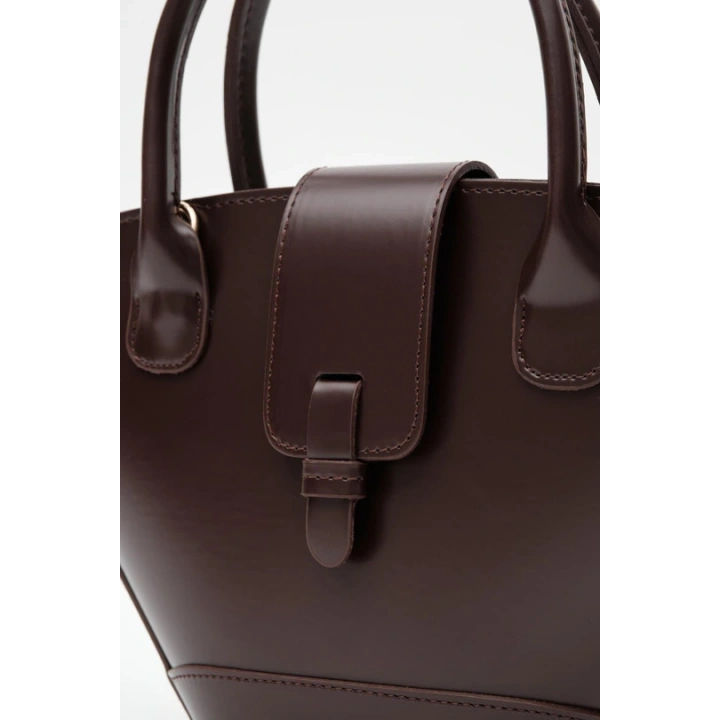 Nola Asimetrik Acı Kahve Çapraz Çanta