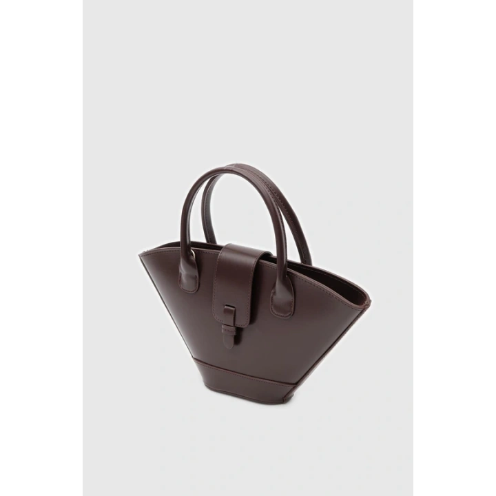 Nola Asimetrik Acı Kahve Çapraz Çanta