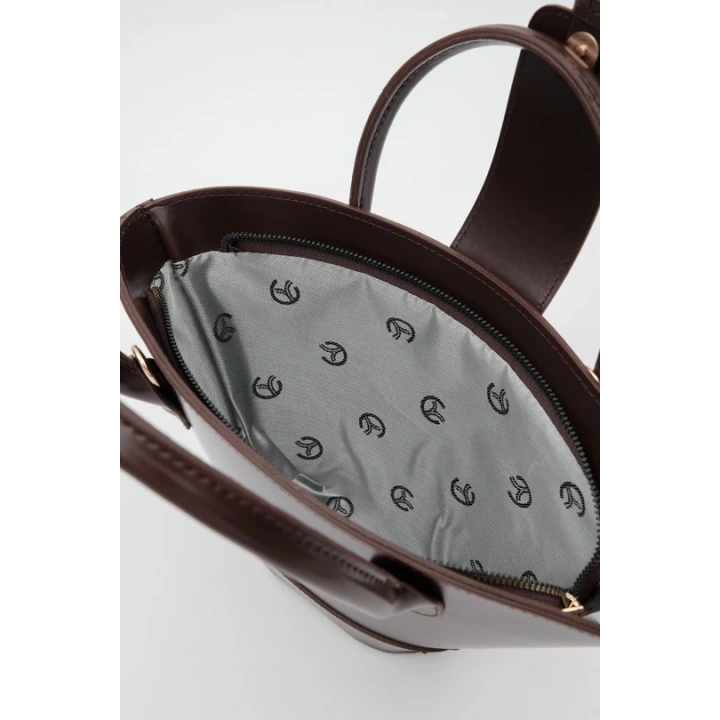 Nola Asimetrik Acı Kahve Çapraz Çanta